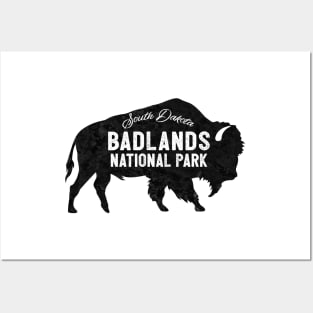 Badlands National Park South Dakota American Bison Buffalo Posters and Art